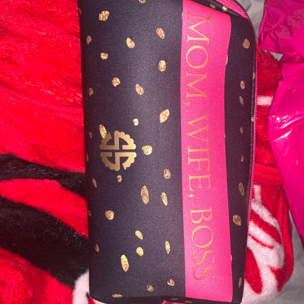 “Mom, wife, Boss” simply southern cosmetics bag